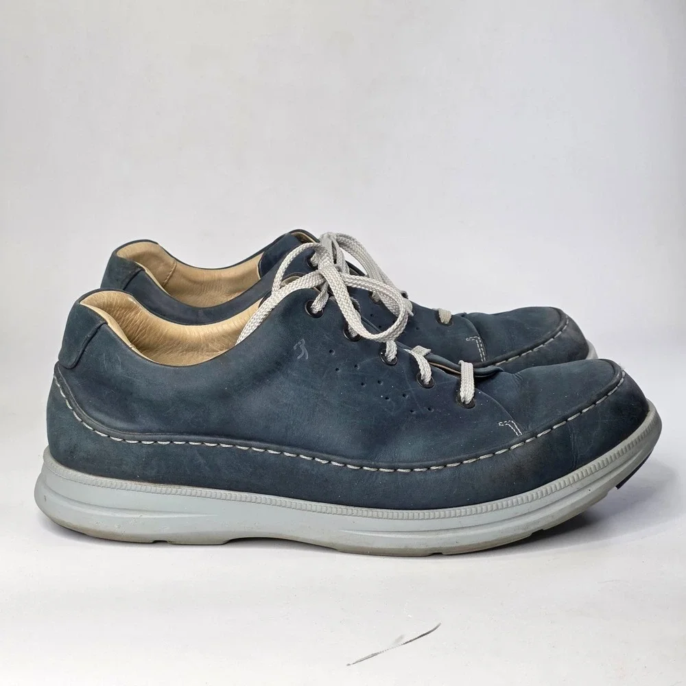 Samuel Hubbard Men's Size 13 M Blue Nubuck Holes Golf Walking Driftwood Shoes